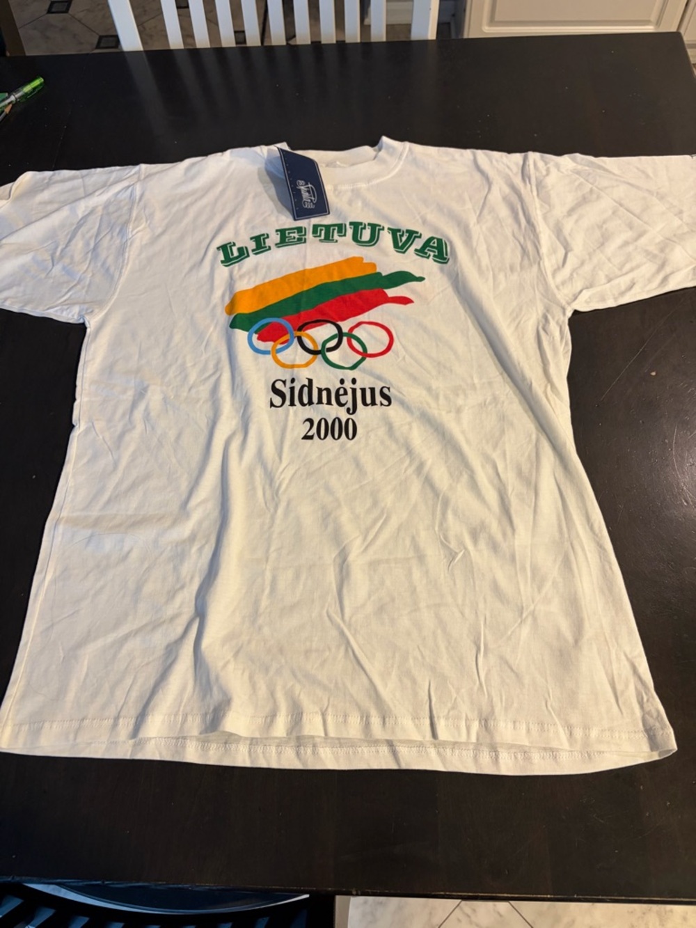 Lietuva Sidnėjus (Team Lithuania) 2000 White Olympic Graphic T-Shirt Large